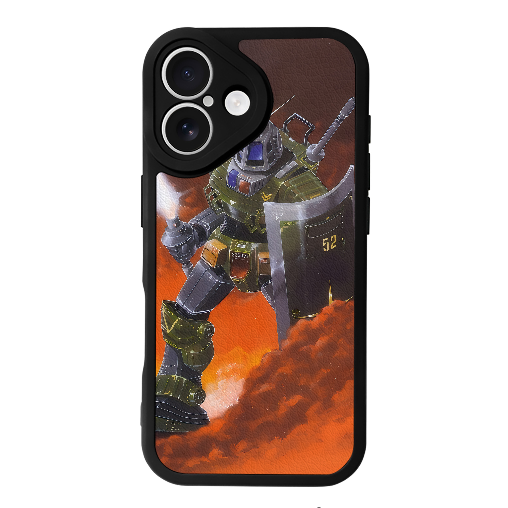 （画像用） 機動戦士ガンダム Mobile Suit Gundam 【iPhone 16シリーズ対応】シリコンスマホケース（レザー調） 材質：シリコン